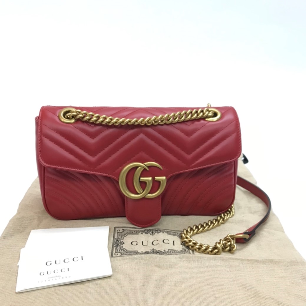 GUCCI GG Marmont Casual Style 2WAY Chain Leather Party Style Office Style  (443497 DTDIT 6433, 443497 DTDIT 5729, 443497 DTDIT 1000)