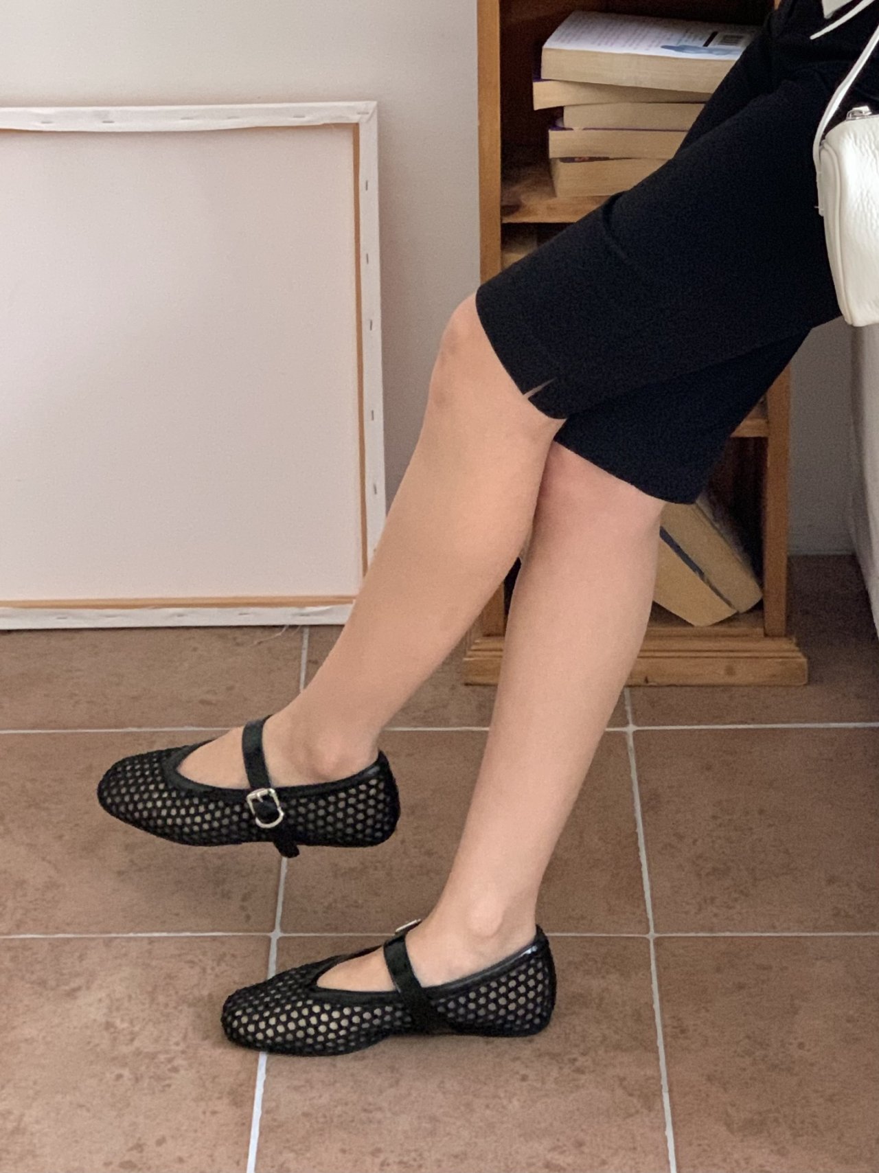 Net Mary Jane Ballet Flats (6 colors)