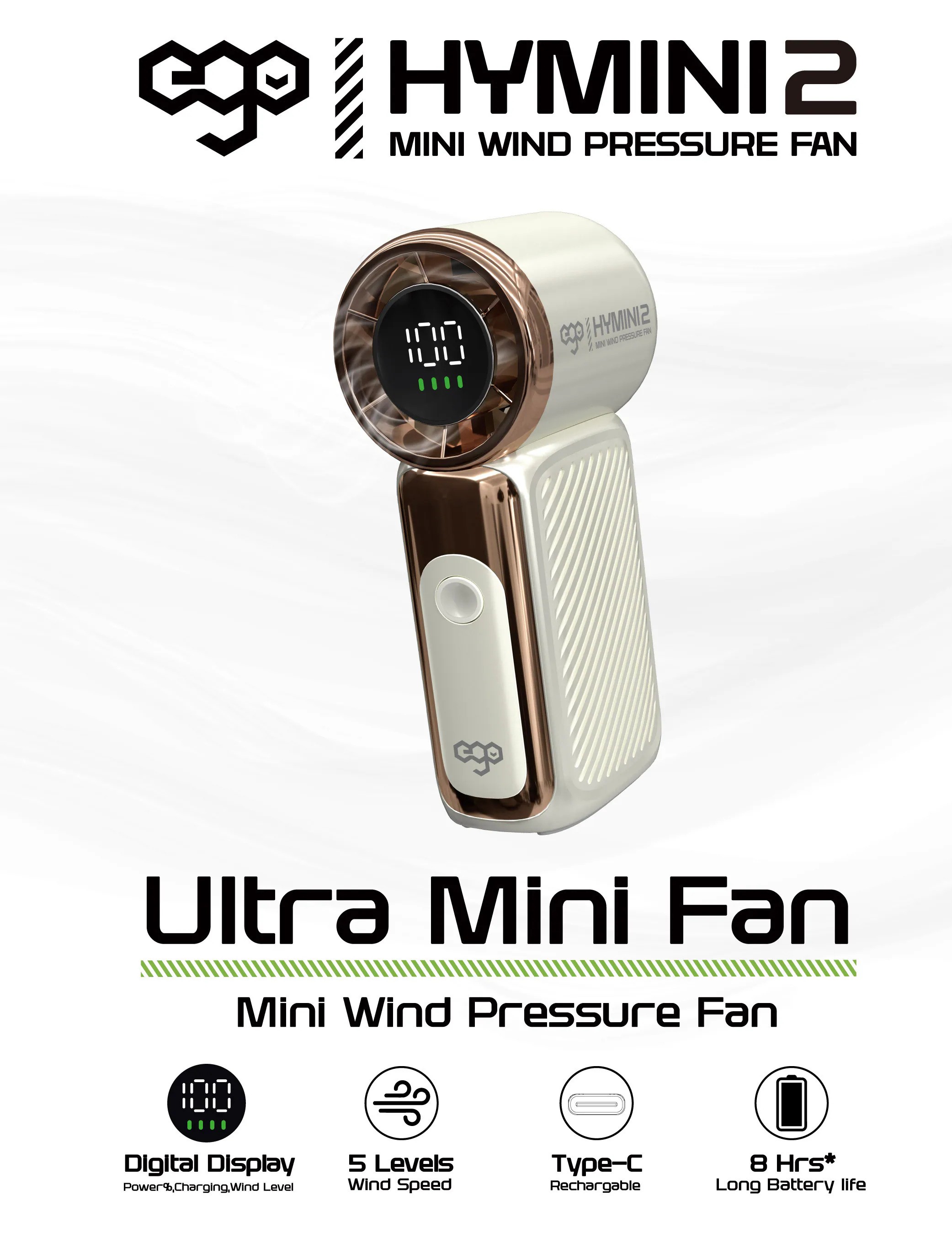 EGO HyMini2 極迷你風扇 [3色選擇]