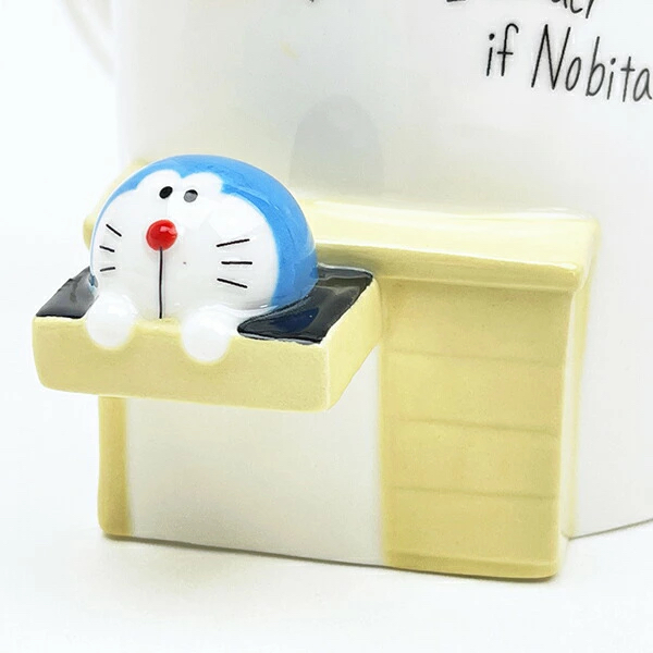 [訂購] 多啦A夢陶瓷杯 立體 水杯 (大雄書枱)