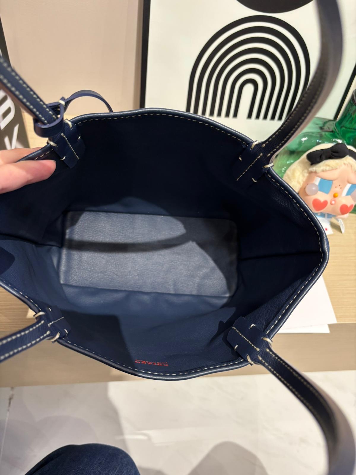 Goyard Anjou Mini Tote Bag Navy 100%Authentic, 98%New ✅收據✅Dust bag✅Pouch