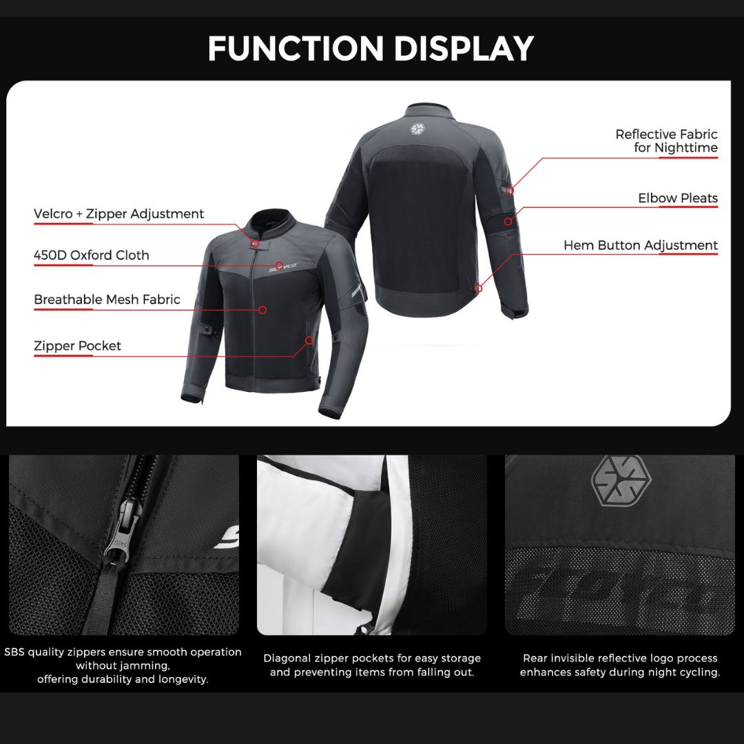 SCOYCO JK118 Motorcycle Riding Jacket Men | CE Protector | Touring Racing Jaket Motor Lelaki