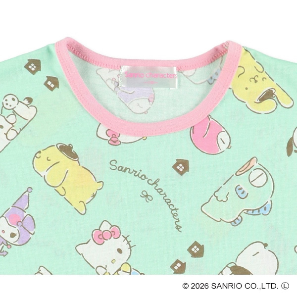 🇯🇵預訂 日本直送🇯🇵清爽材質Sanrio人物滿印短袖家居服上下套裝