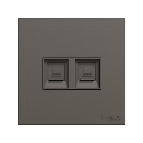 施耐德 奐然AvatarOn C 石墨灰 孖位 CAT6數據插座