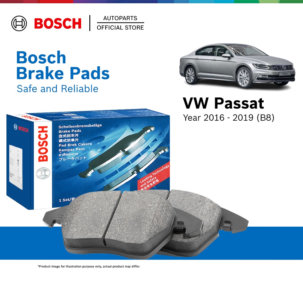 BOSCH Front Brake Pads - Volkswagen VW Passat B8 (1.8/2.0) , year 2017 - Present - 0986494660