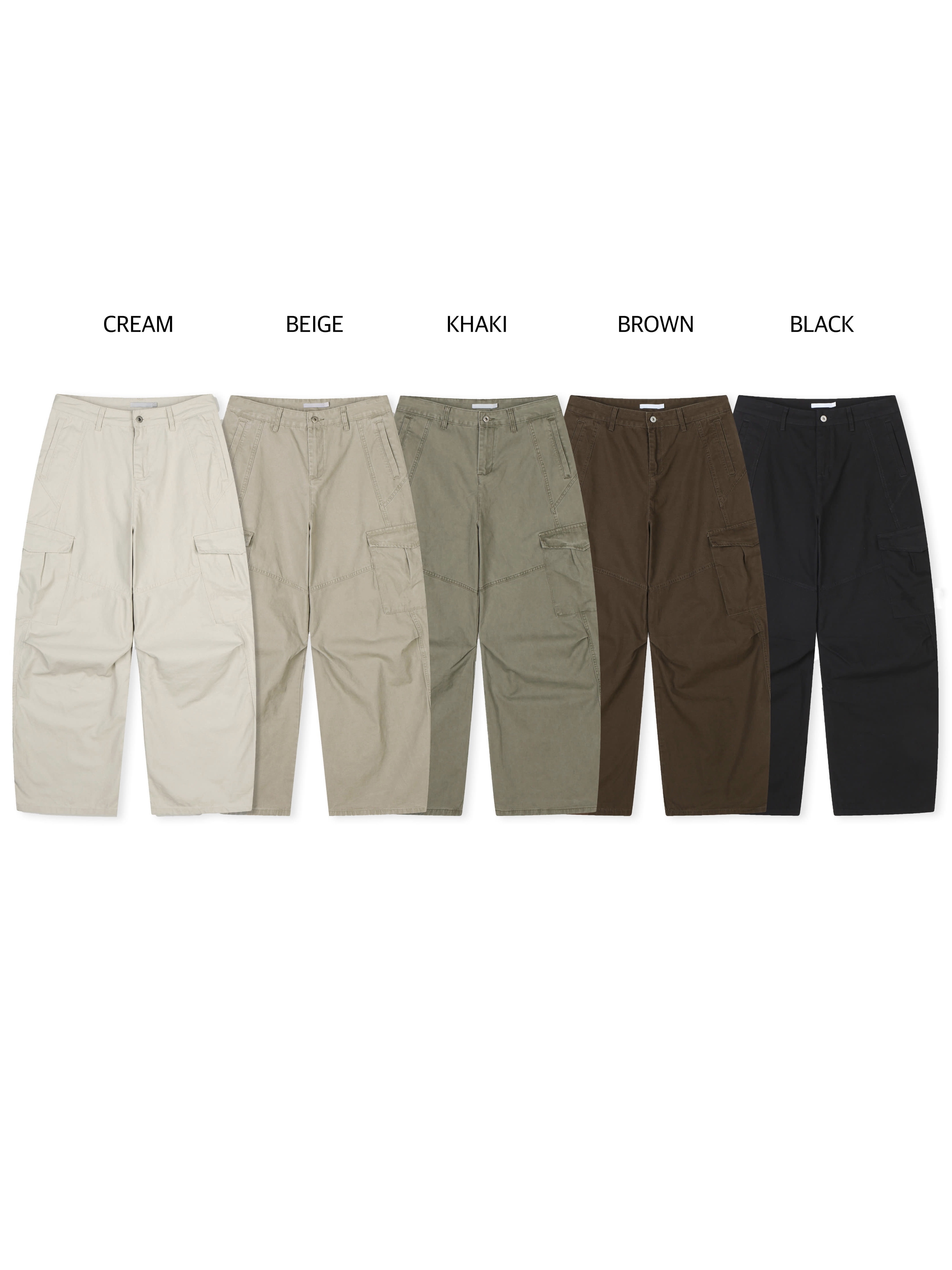 Cotton Wide-Leg Cargo Pants