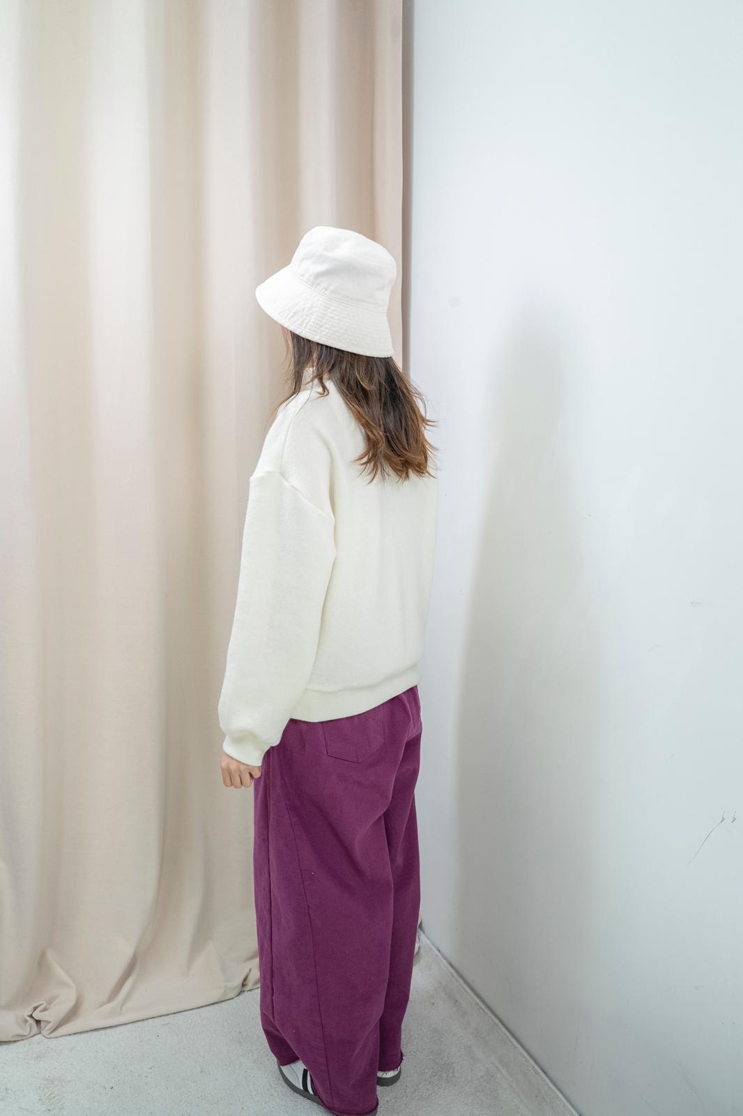 可機洗免燙軟糯文字上衣（奶白色）