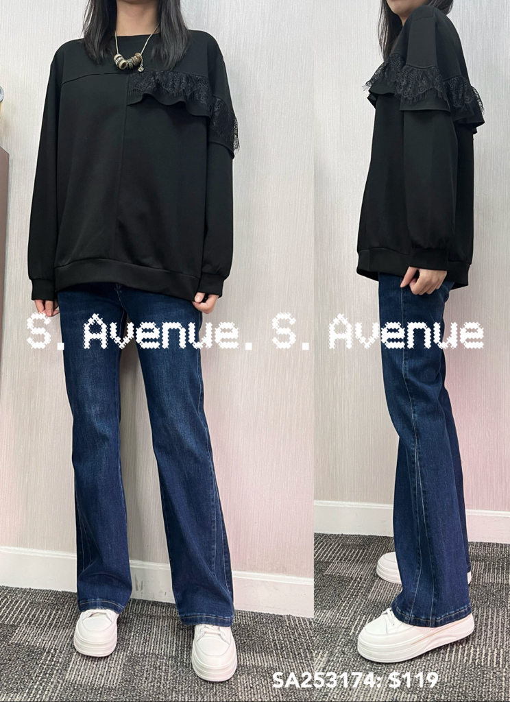 SA253174: 長袖側lace tee