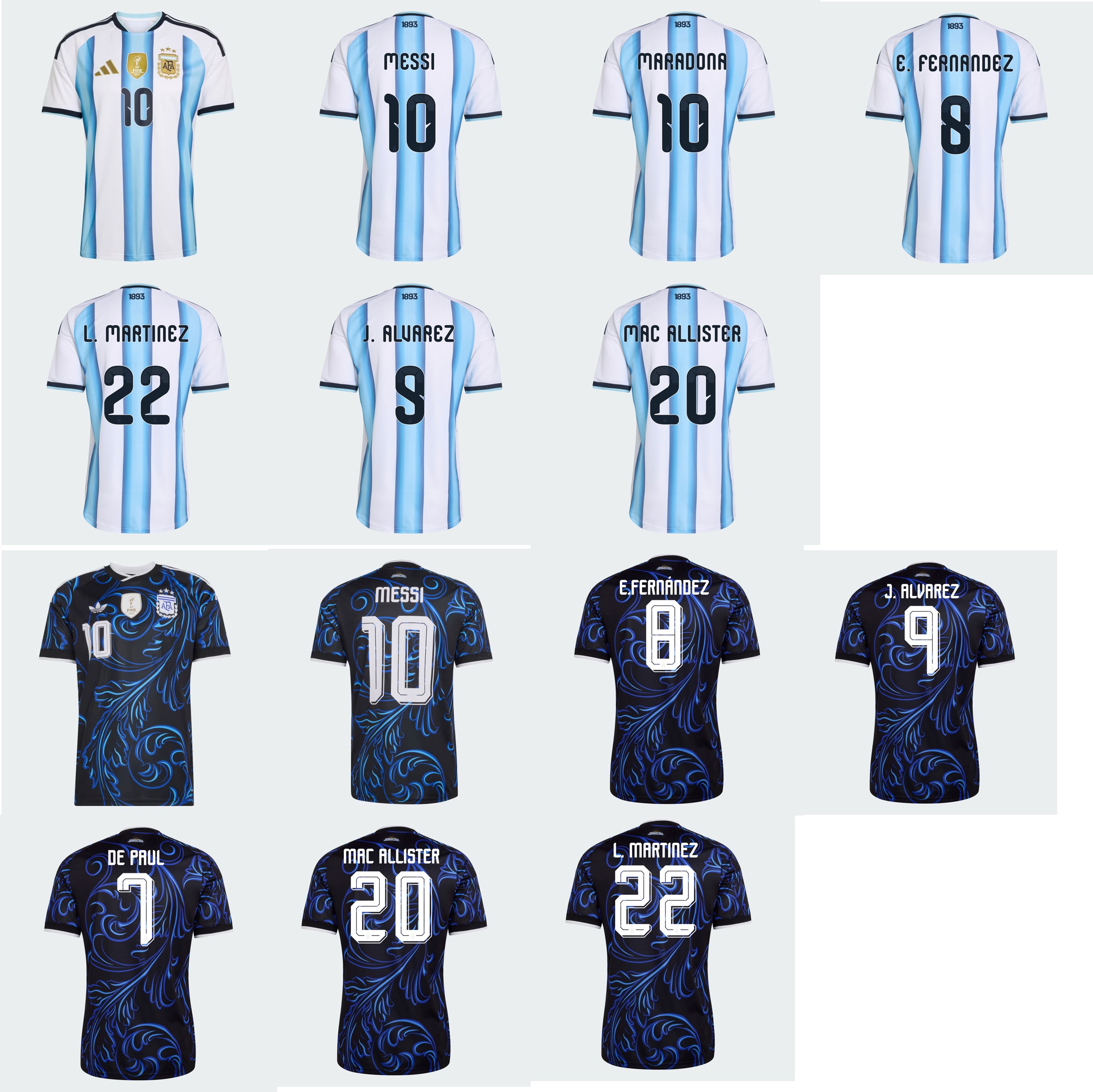 🌀藍色漩渦 Adidas Argentina 阿根廷 2026-27 作客球員版球衣 (可加印字章) JM5901