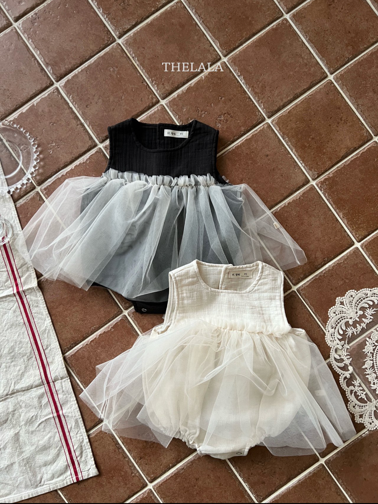 🌸預訂 韓國直送🌸🇰🇷THELALA兩色優雅薄紗背心包屁衣