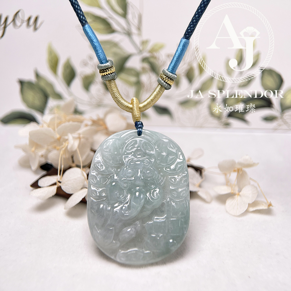 JN-1544 天然翡翠A玉 冰糯晴綠招財鎮宅貔貅挂件