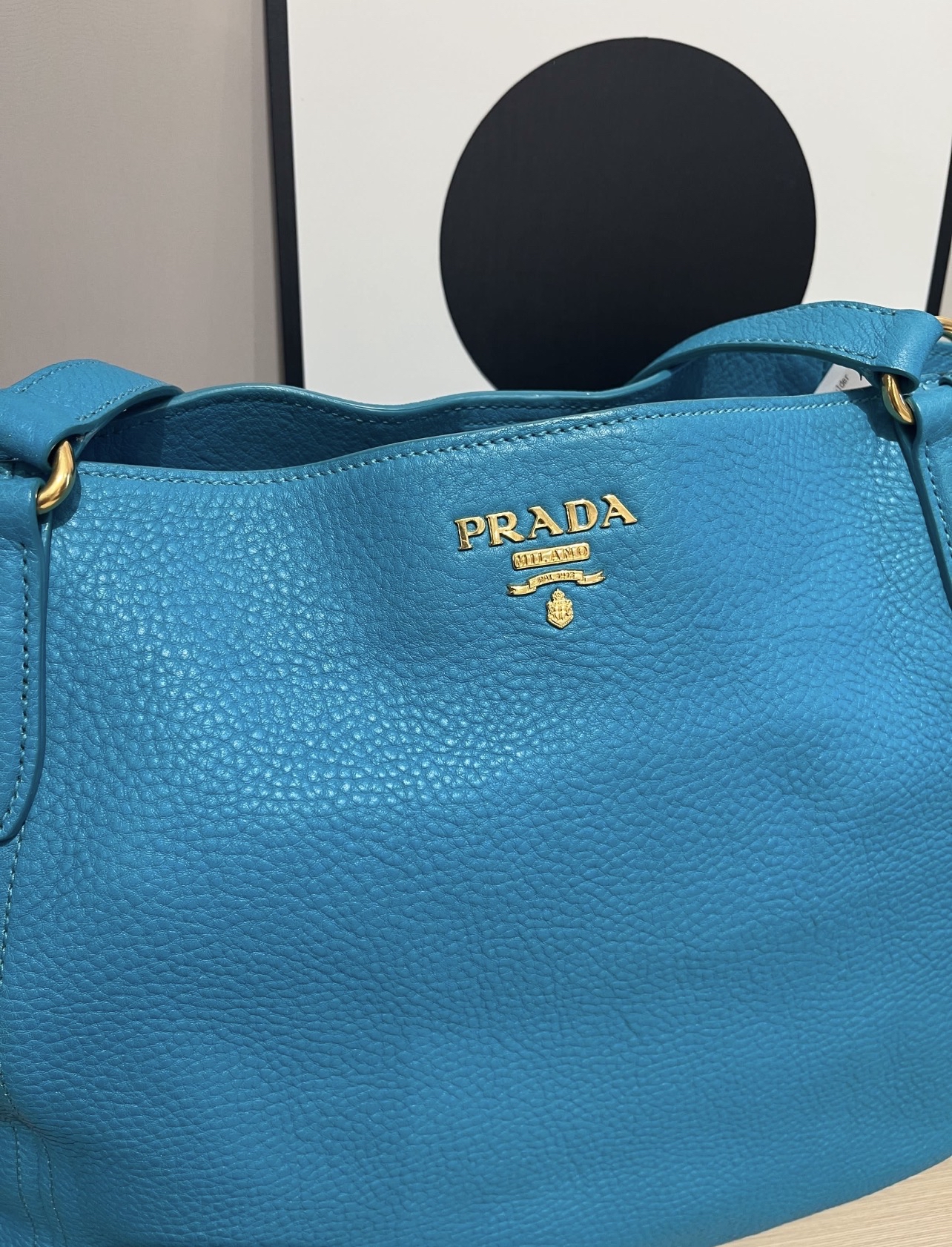 Prada shoulder bag calfskin 100%Authentic,92%new 