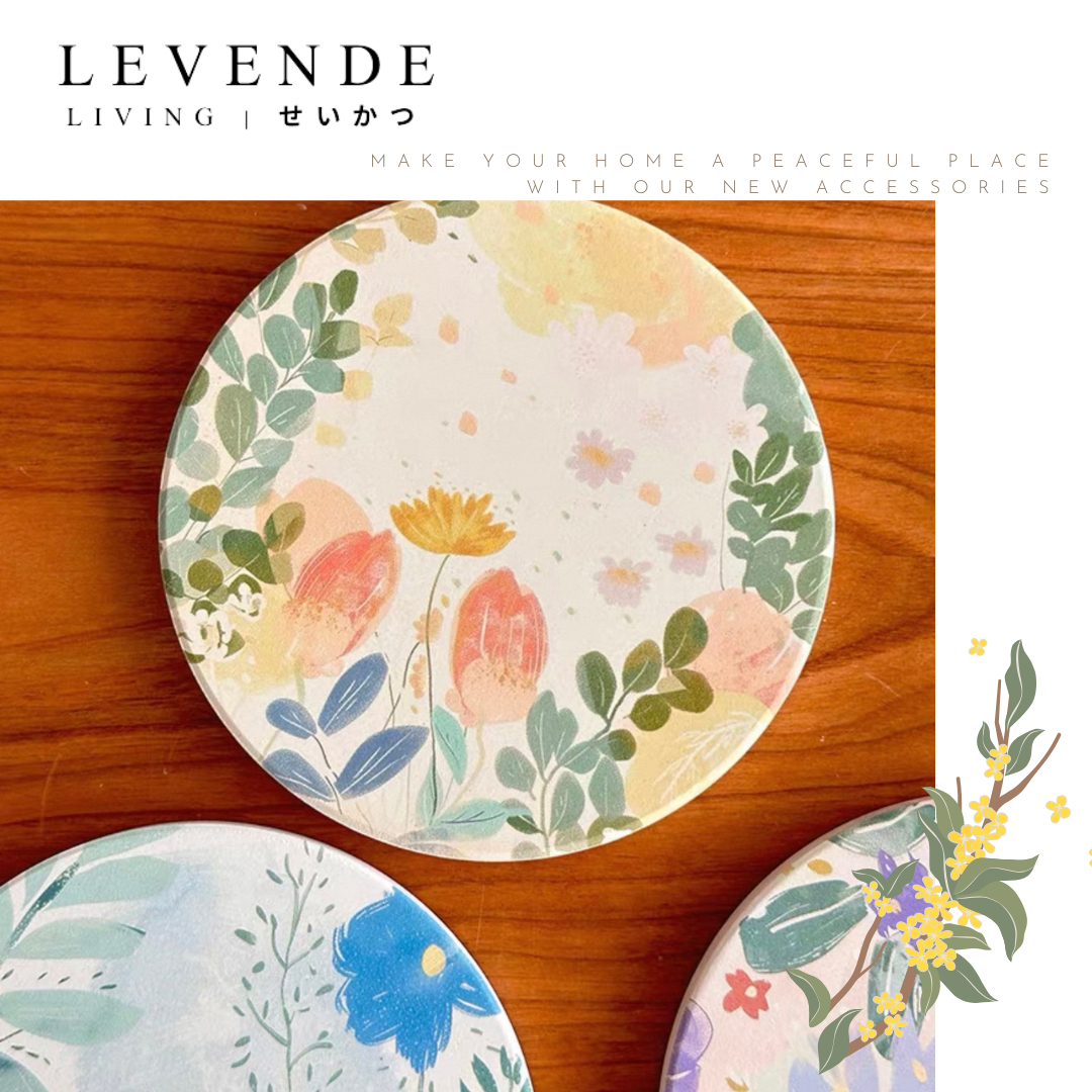 Levende花語陶瓷杯墊