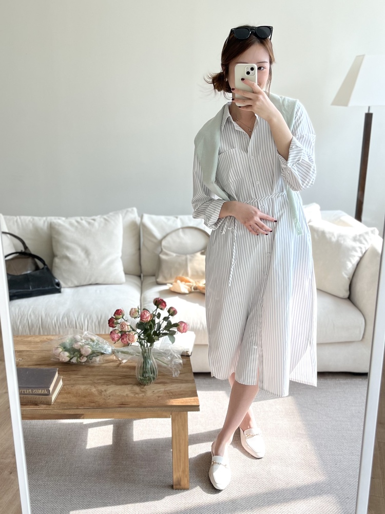 The Striped Shirt Dress
