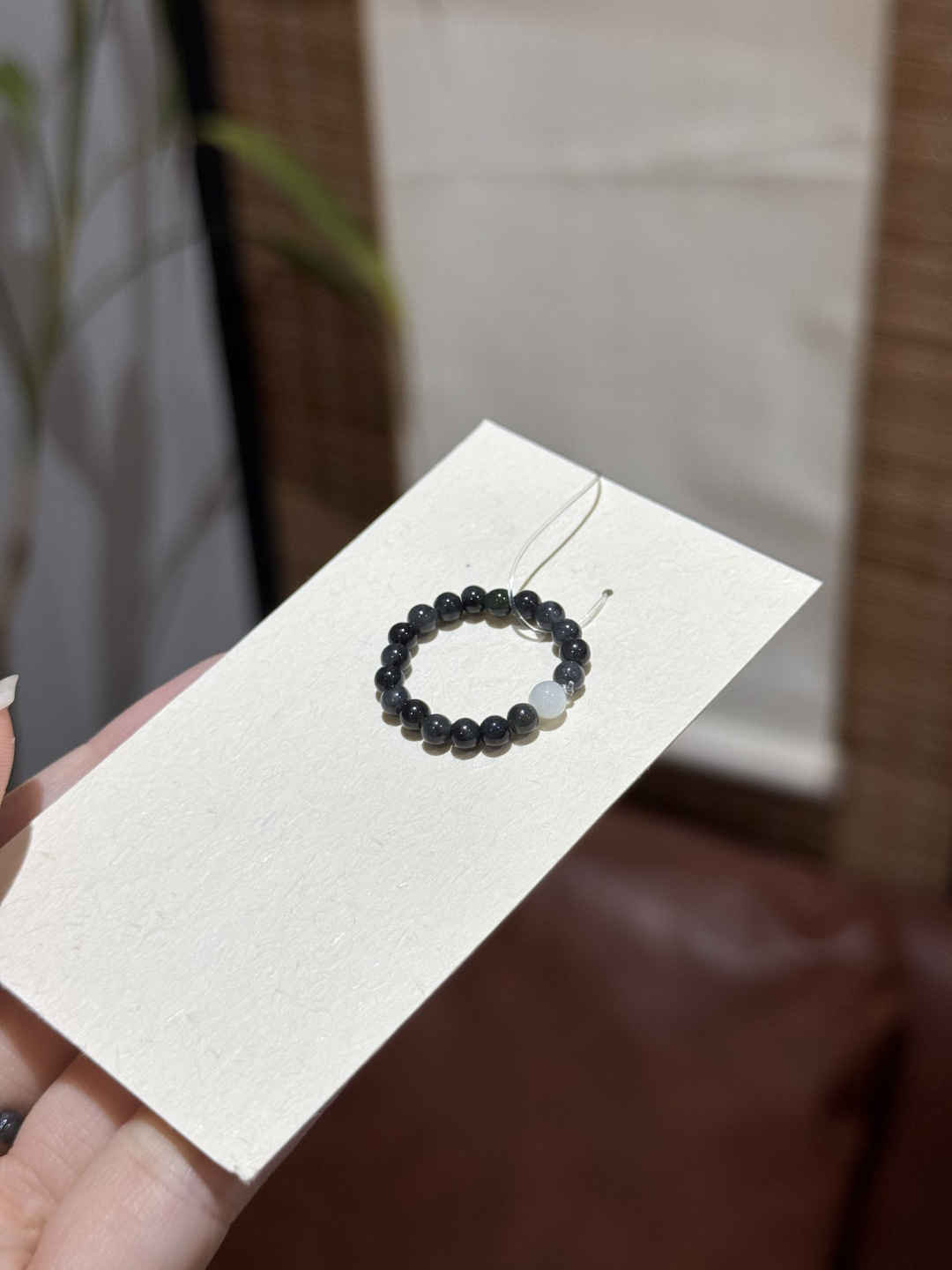 Jade Chicken Elastic Ring