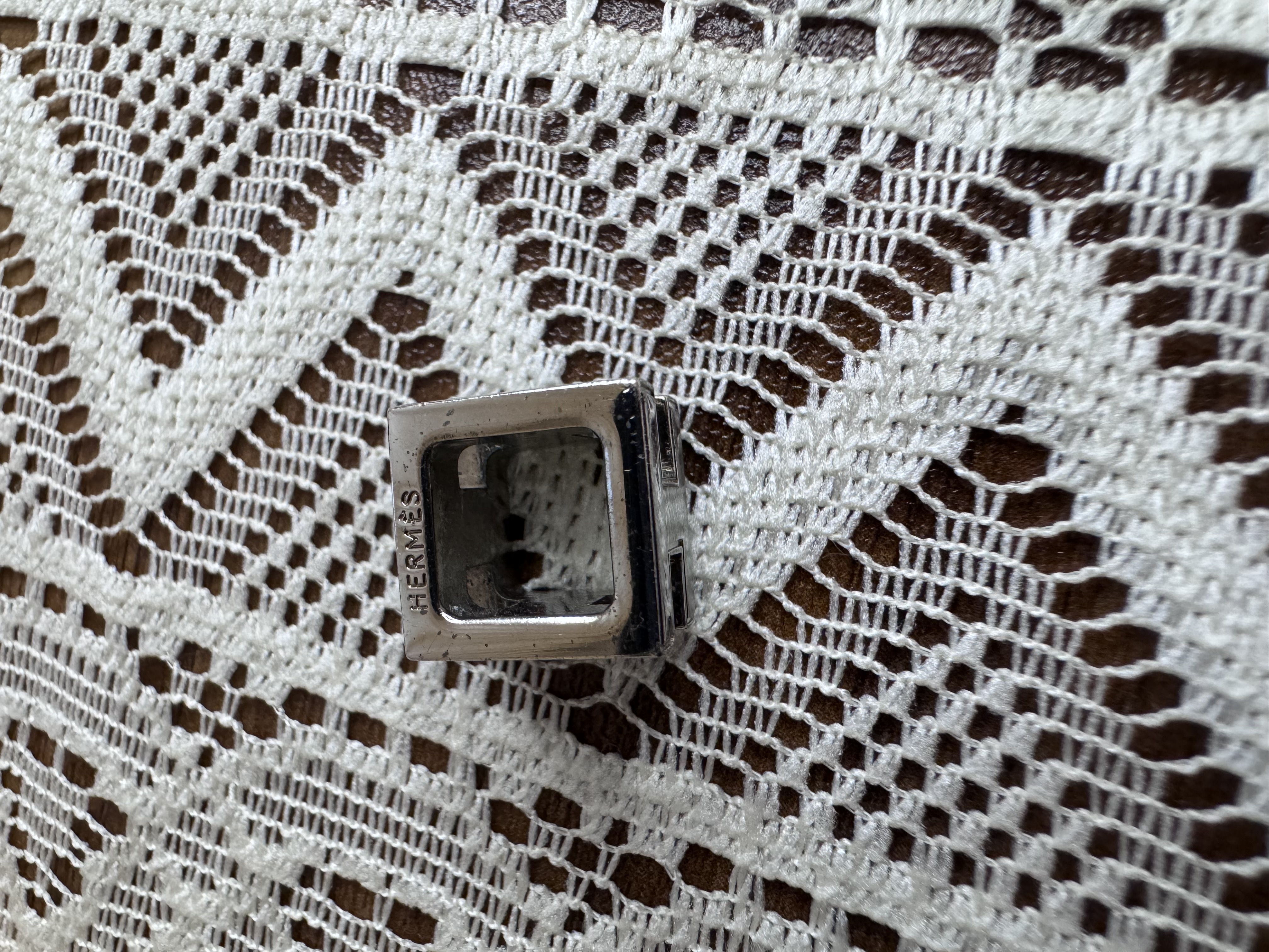 Hermes Lacquer Cage d'H Pendant Necklace