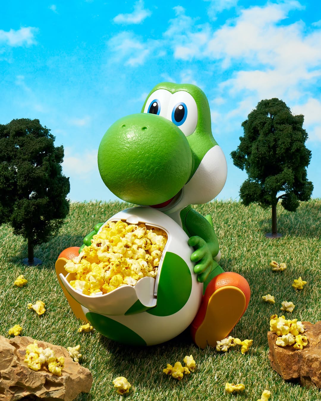 電影特典 - Super Mario 超級瑪利歐銀河大電影 韓國戲院特典 耀西 爆谷桶