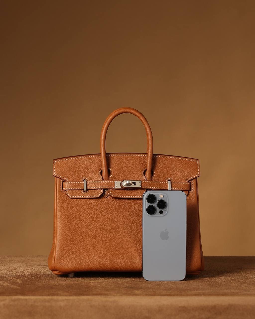 Hermes 爱马仕 Birkin25cm 金棕银扣👜✨ Birkin 独家渠道货 独家欧洲原厂皮原厂五金组装的ZP尾单货 尺寸：20 X 25 X 13CM 尺寸：22 X 30 X 16CM Birkin我们采用的是进口原厂Togo真皮，什么是Togo皮呢？ Togo皮：最经典的Birkin用皮。表面是均匀的颗粒状，类似荔枝纹，有光泽。皮质较硬，容易保持包包的形状，相对较轻，触感比较柔软，耐磨耐用； 我们用的是纯原、原厂皮就是和原版专柜一样的皮！