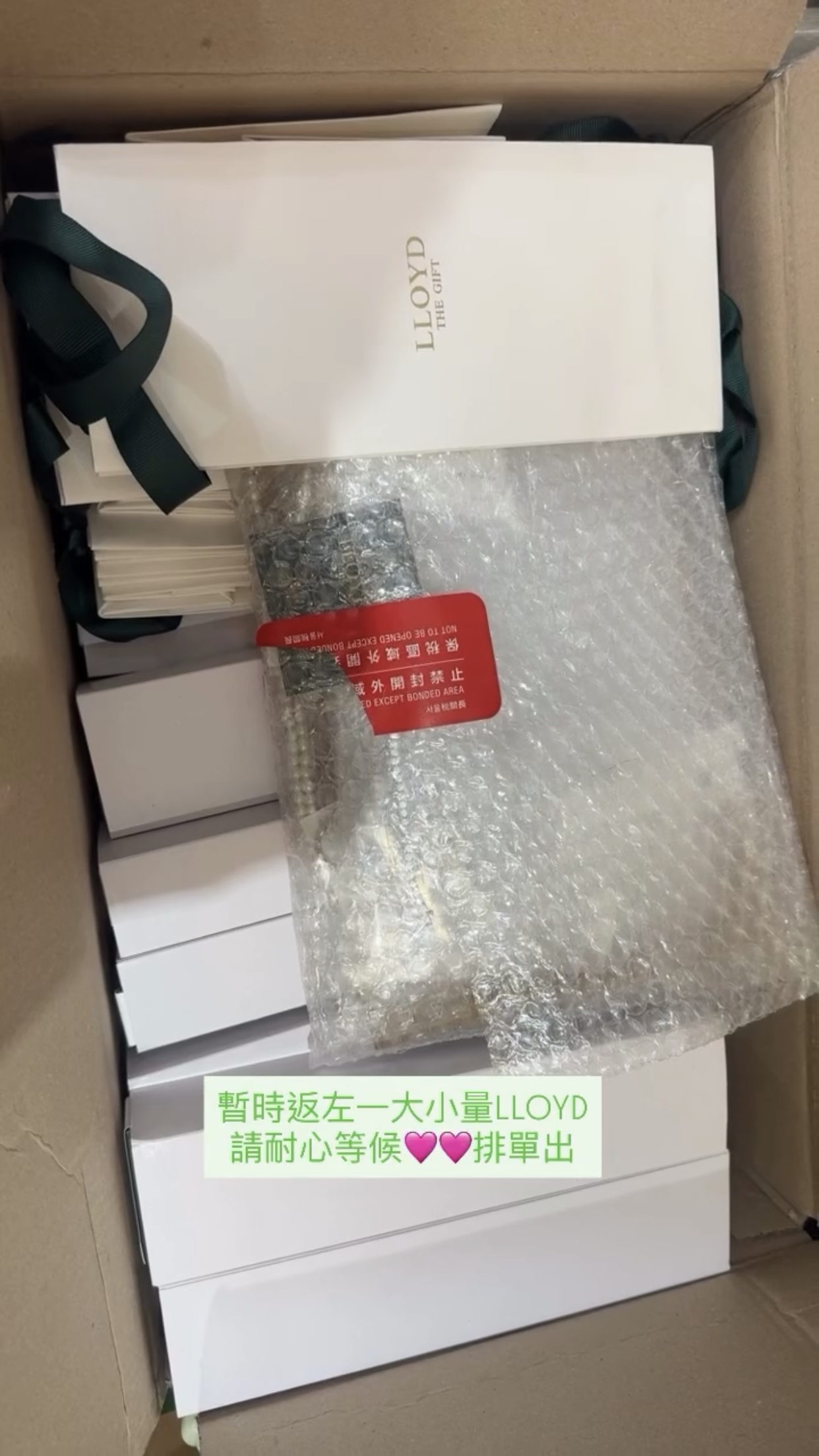 暫時返左一大小LLOYD 請耐心等候❤️❤️排單出