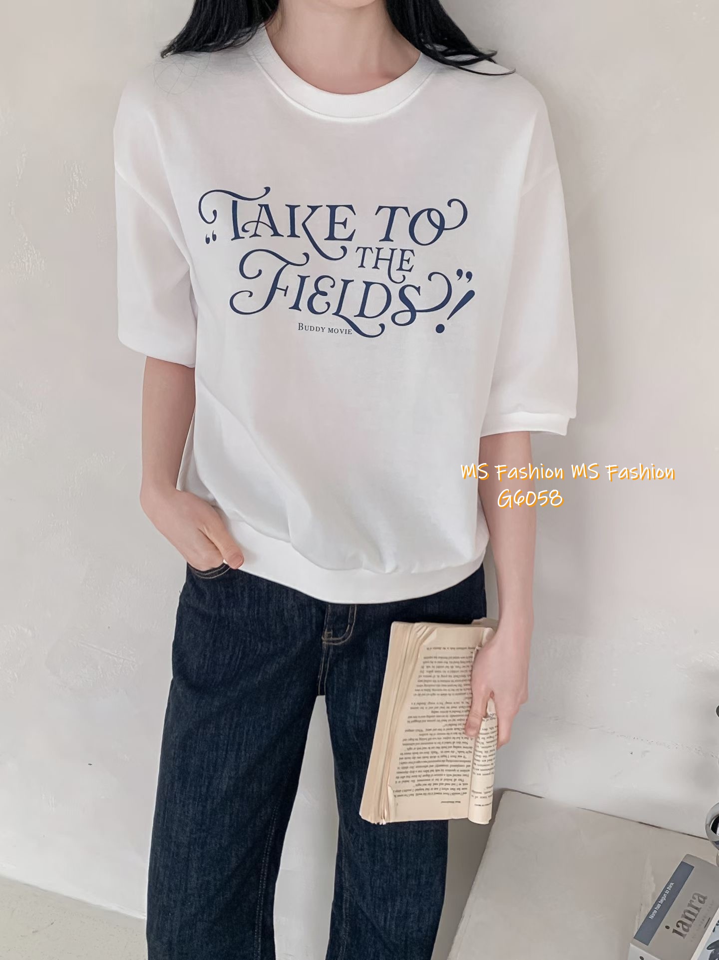 G6058 韓國🇰🇷拼色字母top