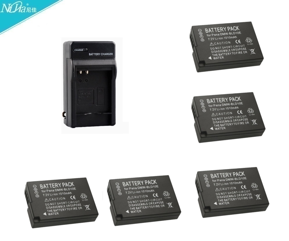 Nijia DMW-BLD10, DMW-BLD10E, DMW-BLD10PP Lithium-Ion Battery Pack With AC Travel Charger For Panasonic Cameras 代用鋰電池 