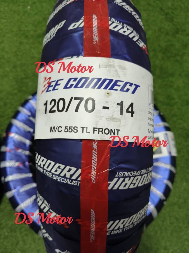 Eurogrip Tayar Rim 12 13 14 15 17 Inci Bee Connect Tyre 110/70-13 120/70-13 130/70-13 150/70-13 120/70-15 90/80-14 100/80-14 70/90-17 80/90-17 90/80-17 140/70-17