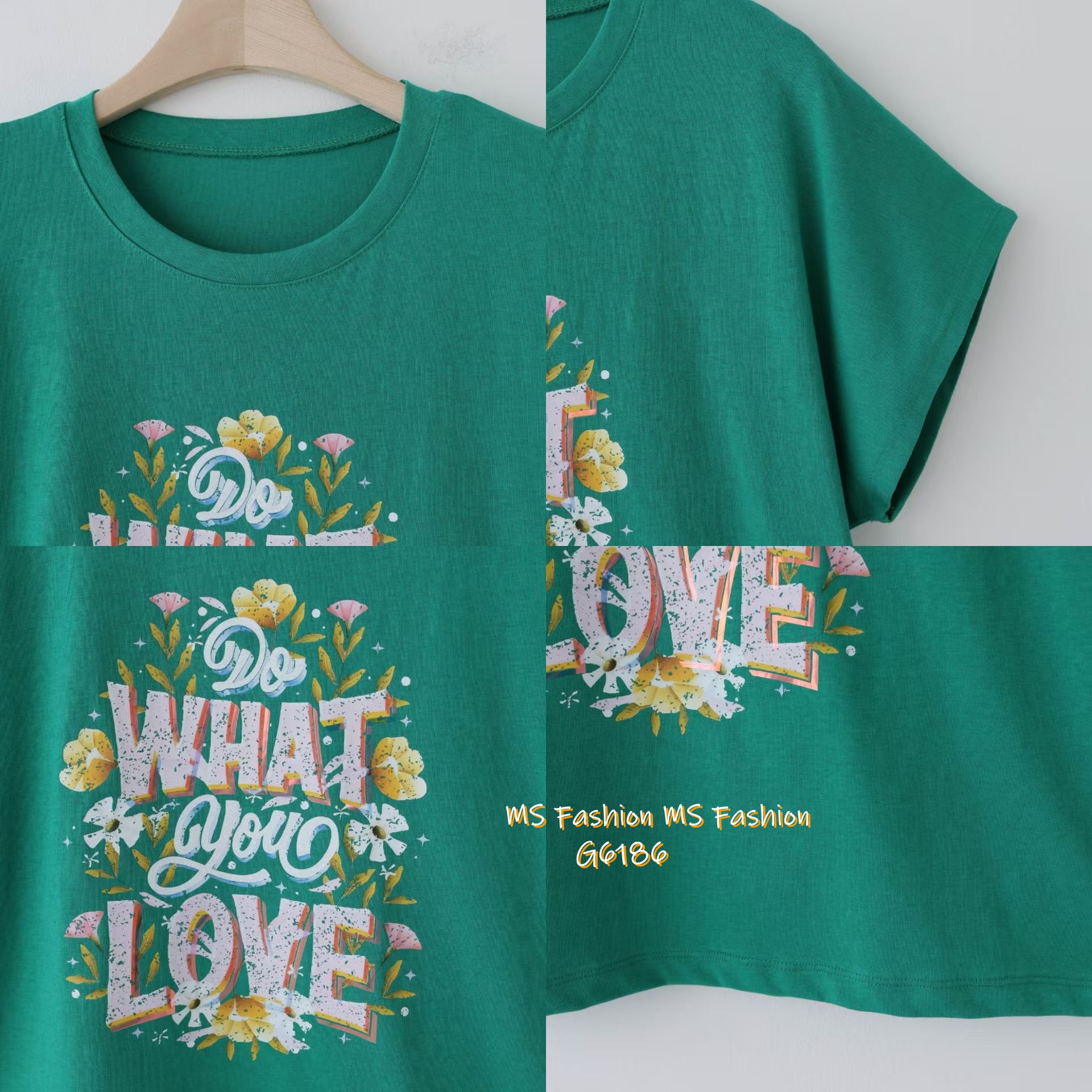 G6186 韓國🇰🇷花花字母靚print top