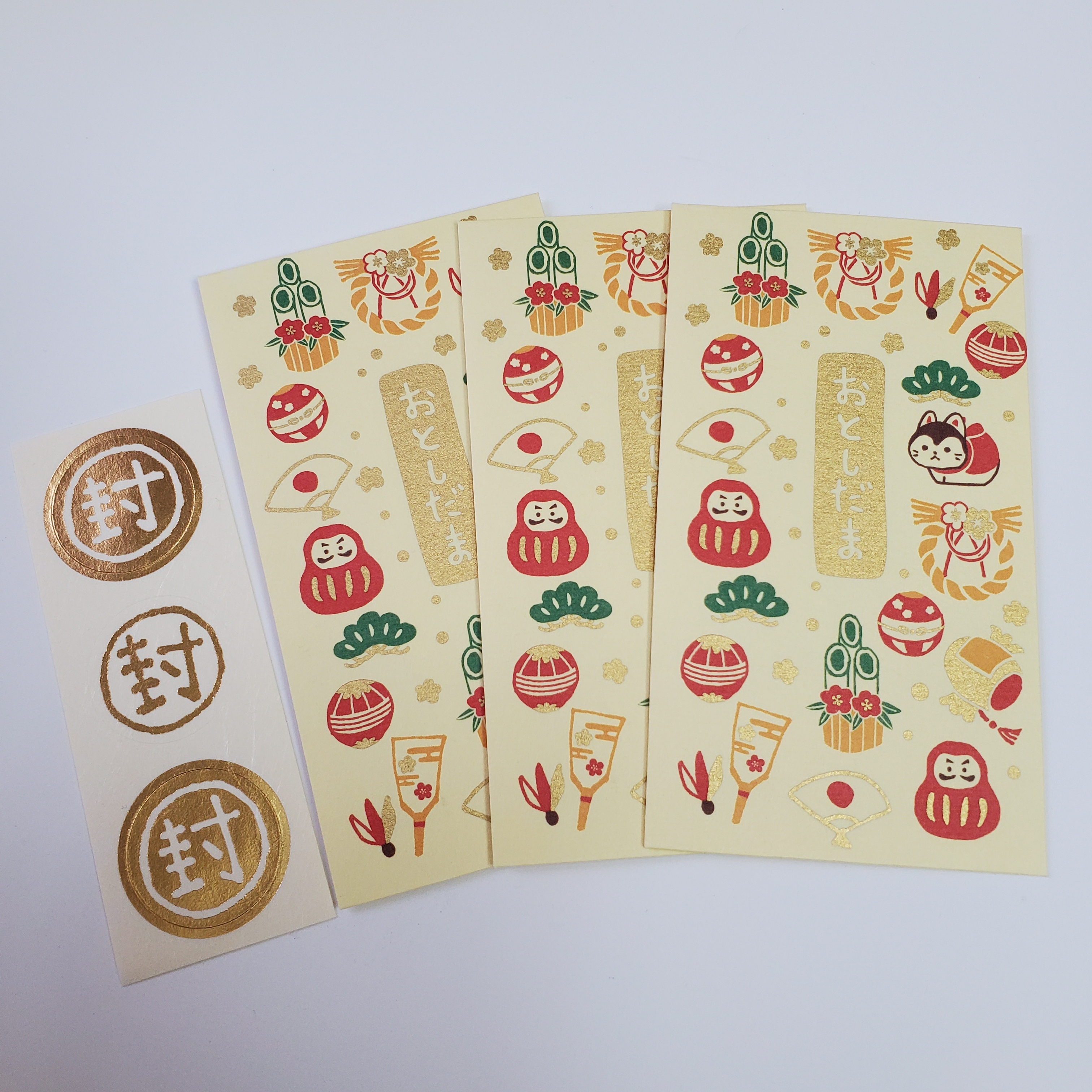 [現貨] [日本製] 伊予和紙|利是封 3枚入 {TF2210366}