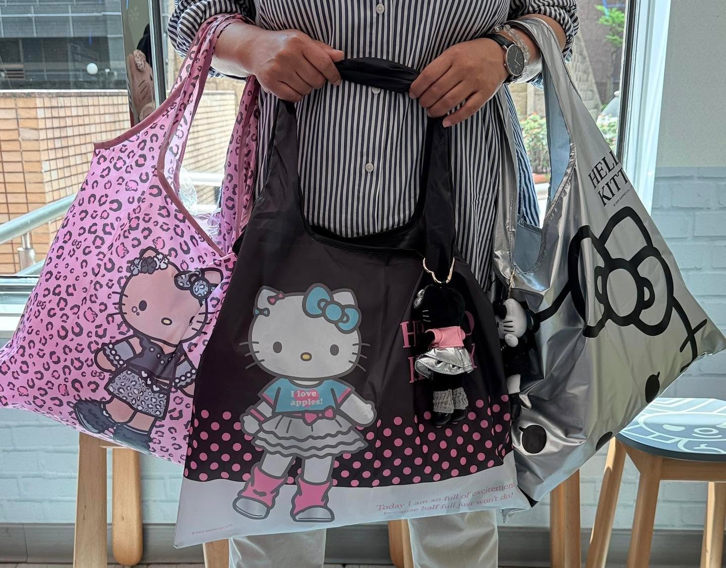 （約6月尾到貨）🇹🇼台灣超商限定 限量長腿Kitty 限量購物袋+15cm公仔吊飾 💕