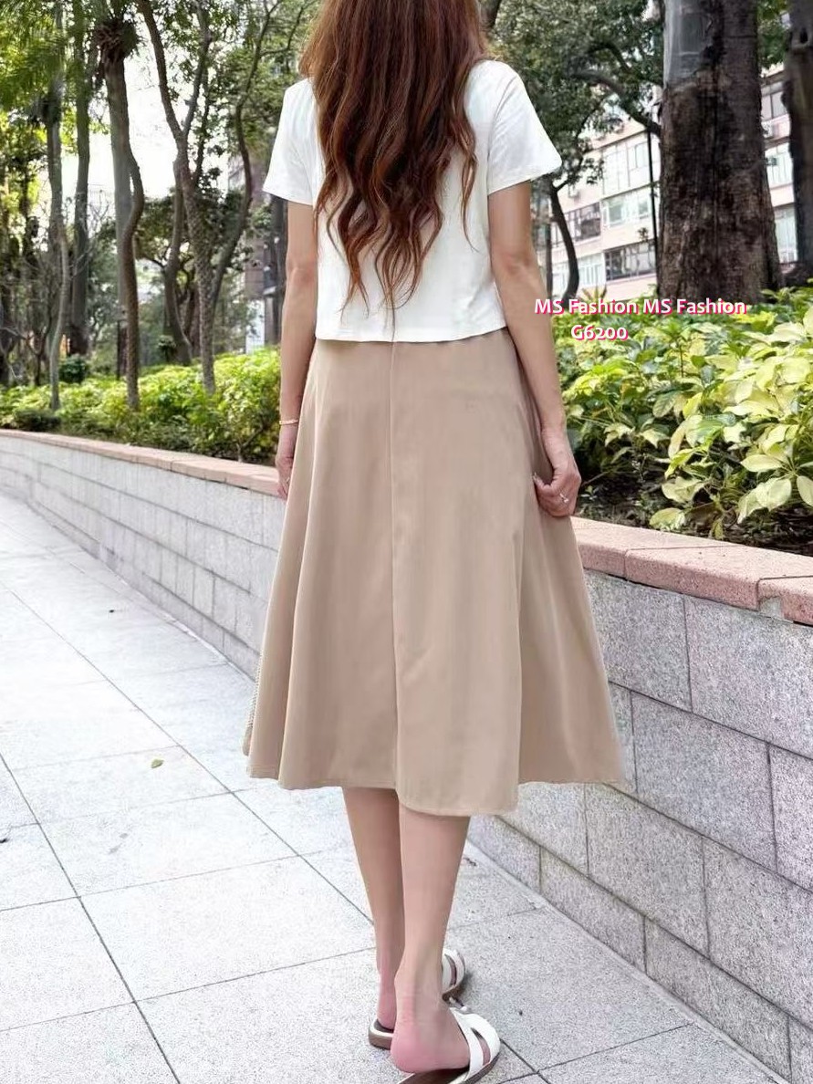 G6200 韓國🇰🇷假兩件拼網料連身裙