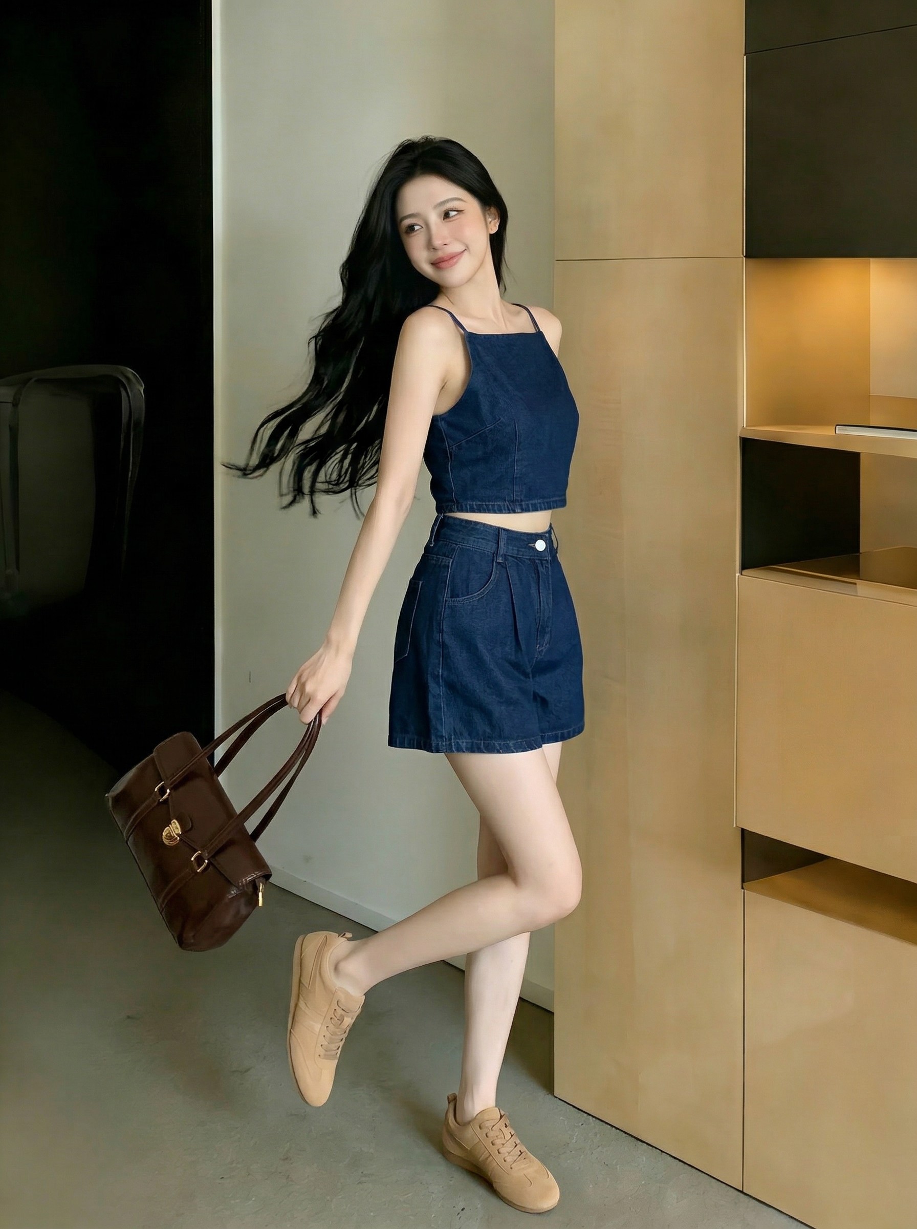 Vintage Denim Two Piece Set M170