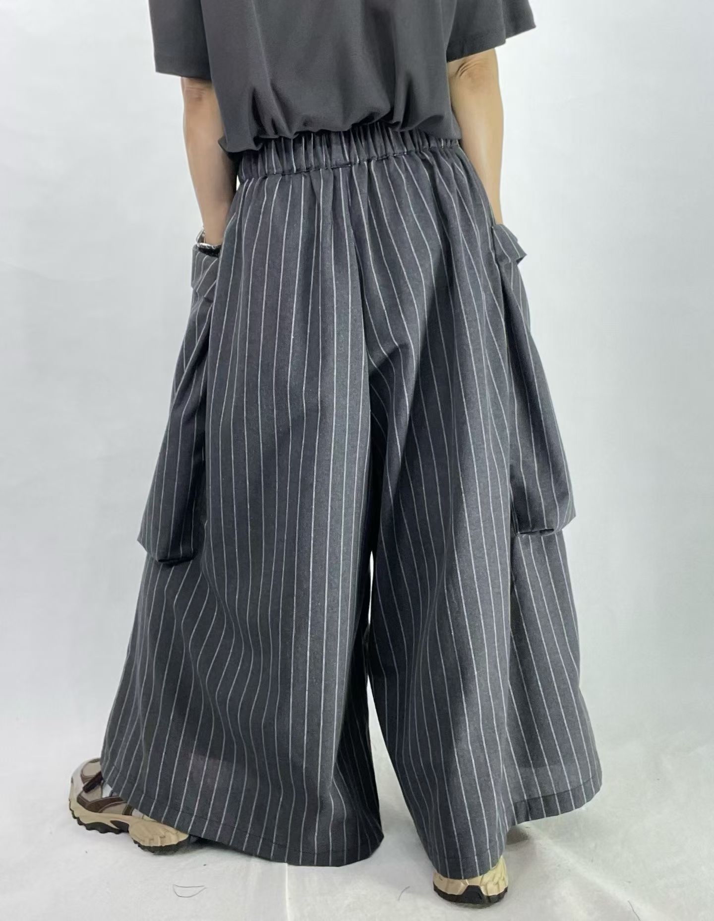 橡筋腰輕薄大袋褲