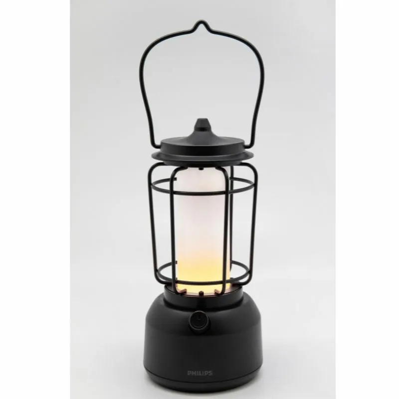 [飛利浦直送 原裝行貨2年保養] Philips 飛利浦 66262 復古露營氣氛燈 (三段式調光 / 暖黃光 / 便攜手提設計) Philips 66262 Vintage LED Camping Lantern (Retro Kerosene Design / 3-Level Dimming / Warm Glow)