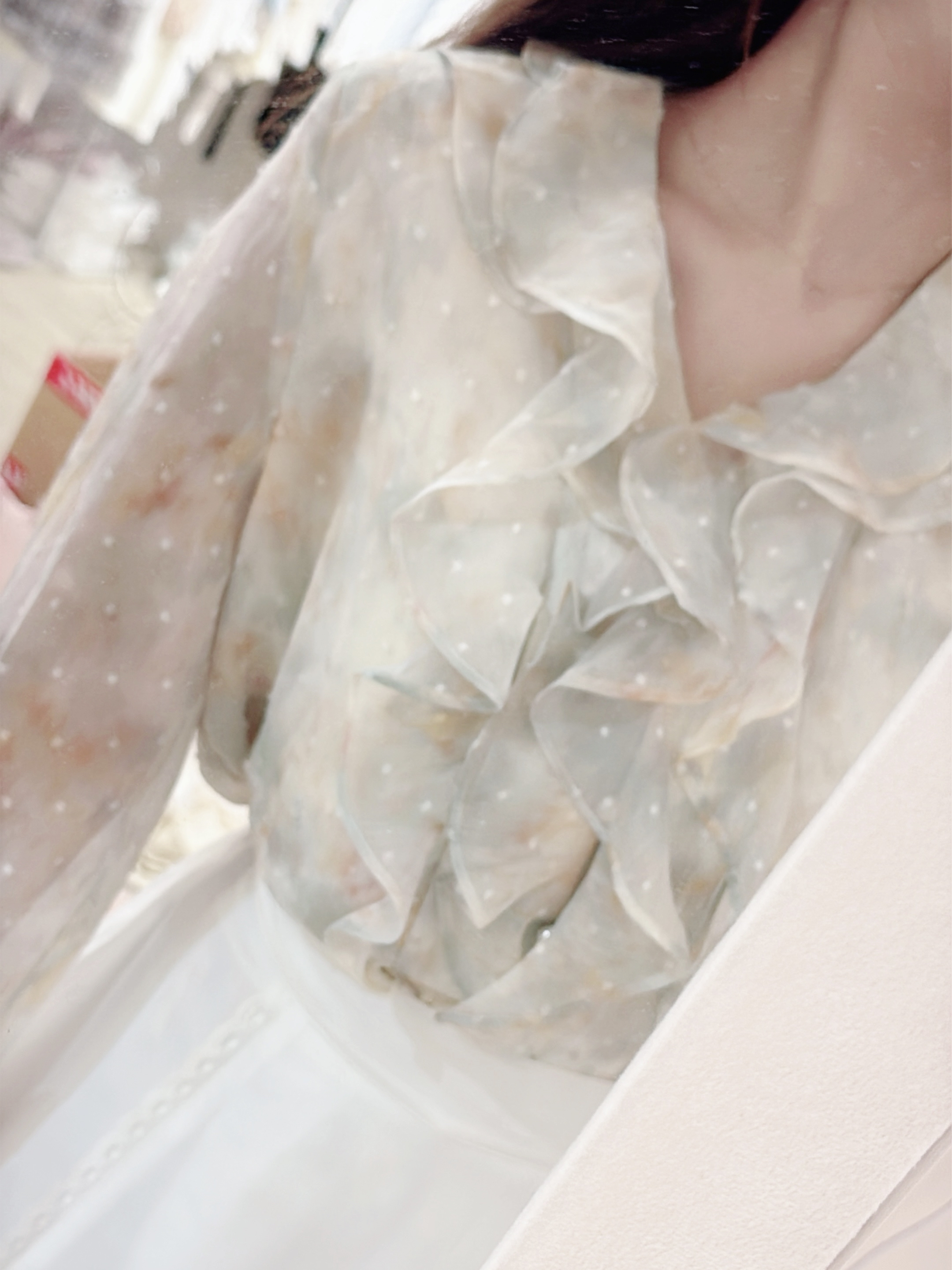 Elegant Ombré Ruffle Blouse