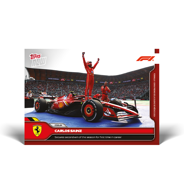 Carlos Sainz - 2024 F1 Topps NOW® #65 Mexican GP 賽季第二勝卡｜PR 1,740