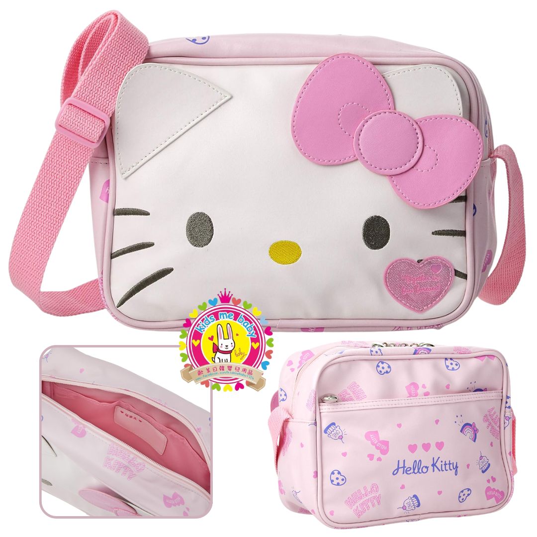 Hello Kitty 吉蒂貓 仿皮校園肩背袋 側咩袋 小息袋 ⭐