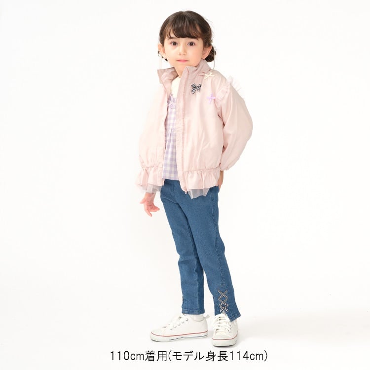 🆕【⭐訂購⭐】🌀 🇯🇵 日本直送 緞帶圖案 薄紗荷葉邊 網眼襯裡 連帽風褸［2款選］🌀 [ELJA-0015][261102]