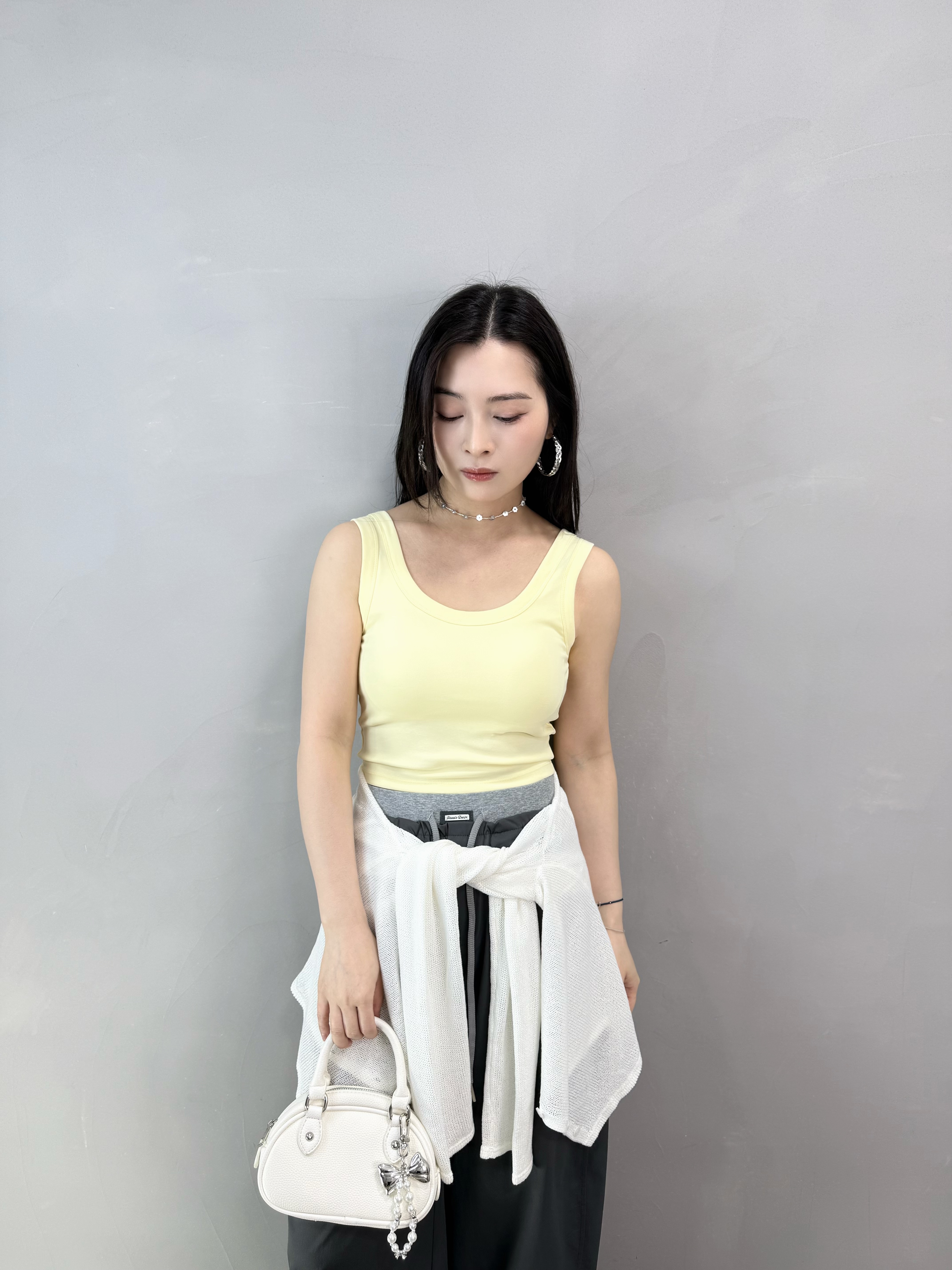 I66 棉質背心中長Bra Top