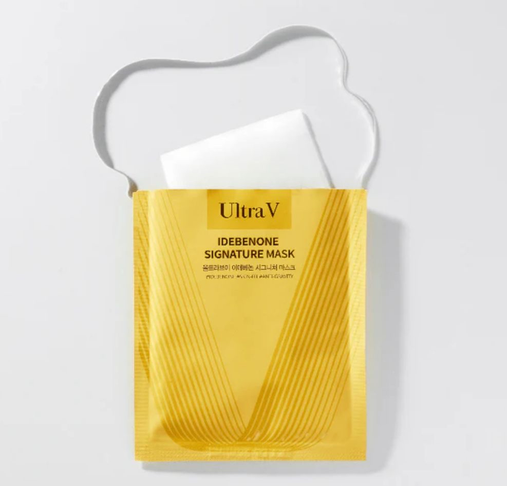 ULTRA V IDEBENONE SIGNATURE MASK艾地苯黃金面膜(1盒10片) 