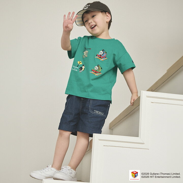 🇯🇵預訂 日本直送🇯🇵Petit Main x Thomas湯瑪士小火車系列四色刺繡短袖T恤