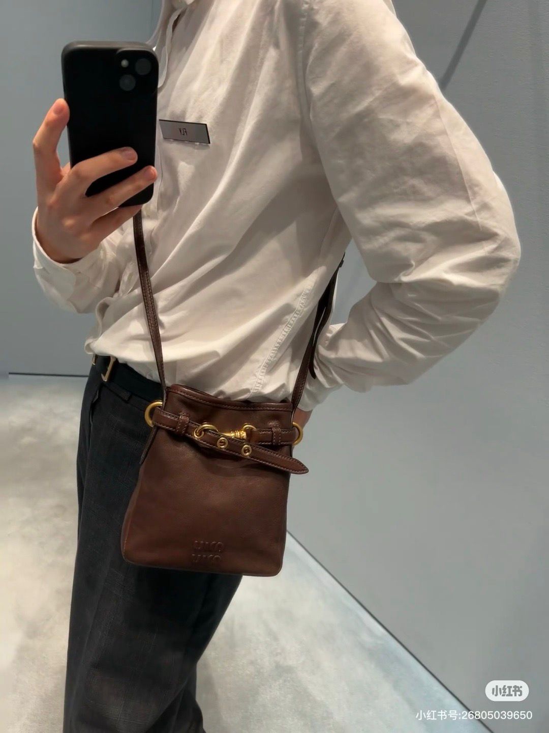 $499件原單*全皮 Miumiu mini水桶