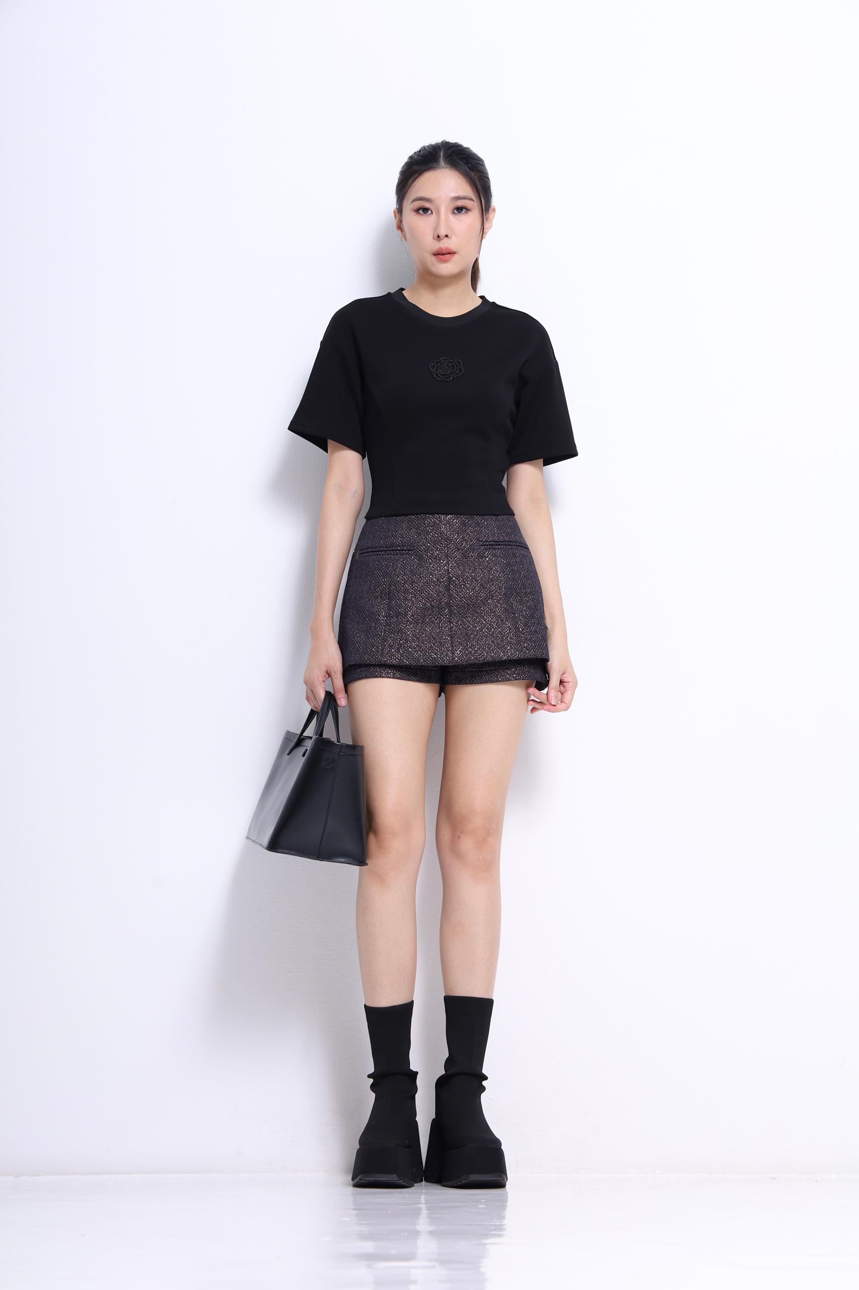 CB2701 Roselle Sculpt Crop Top
