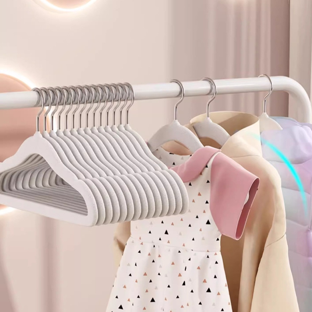 10x 兒童植絨衣架 30*20.5cm 黑色 UB0238