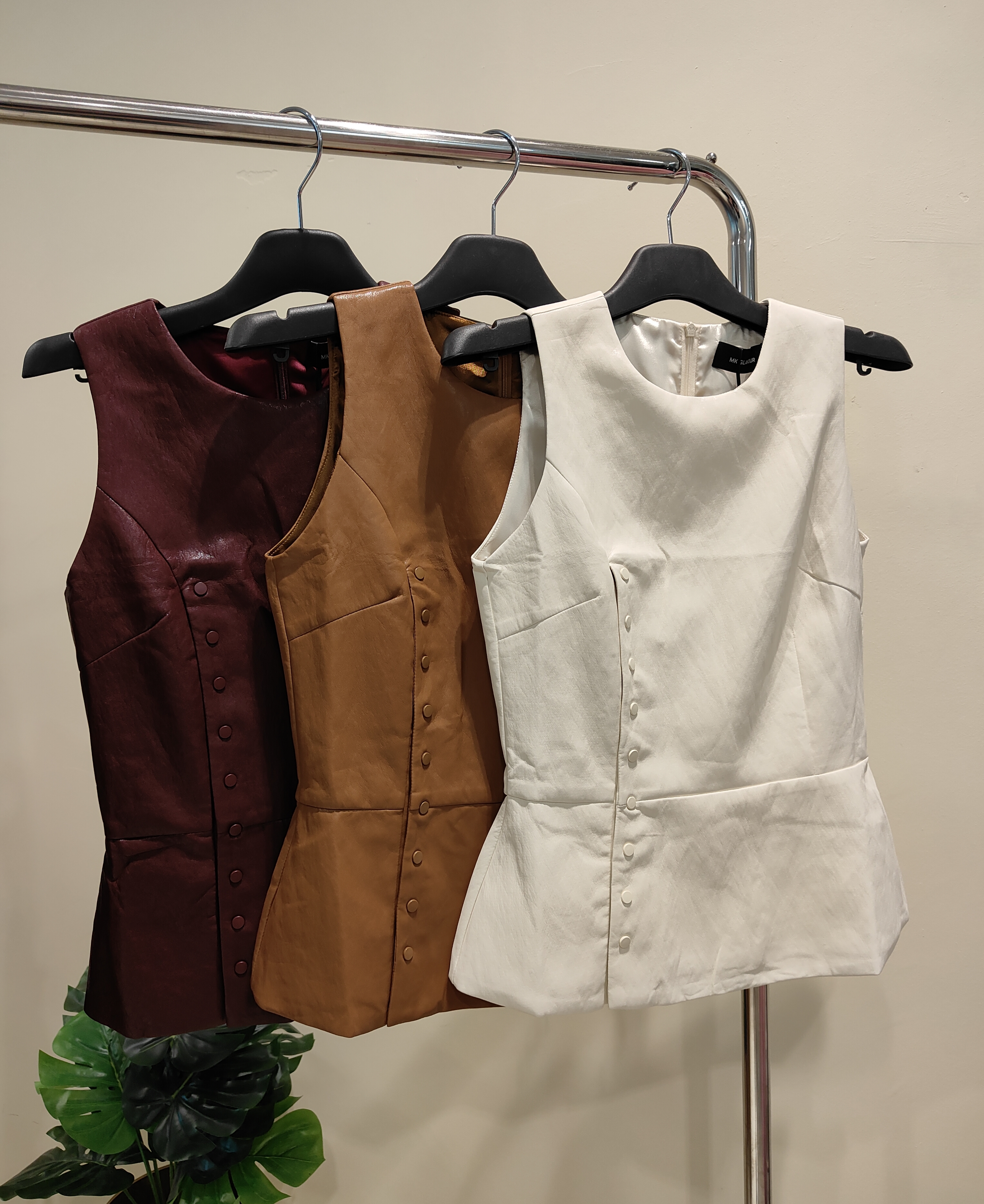 修身皮革上衣 2634