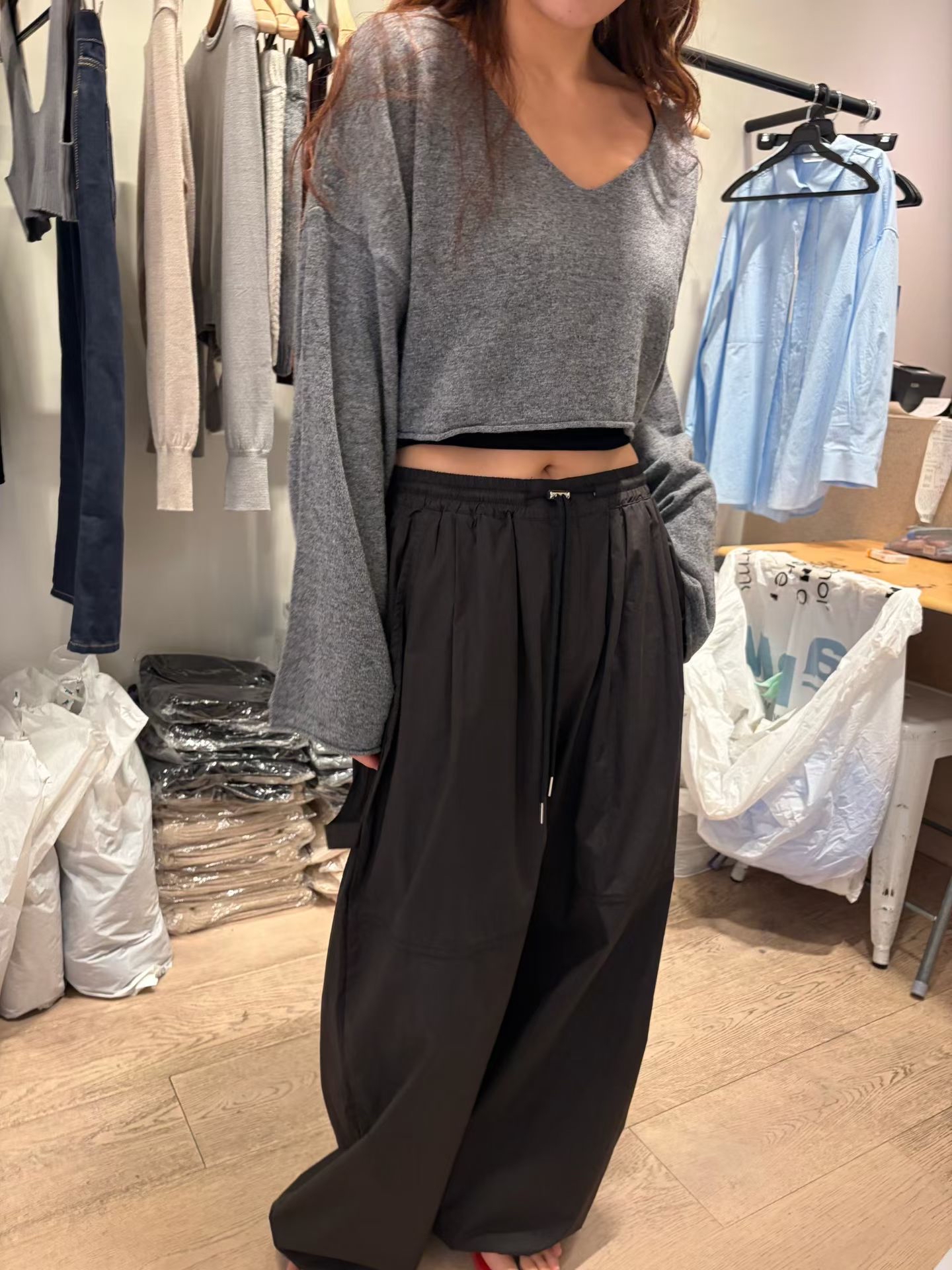 Deep V shortest top