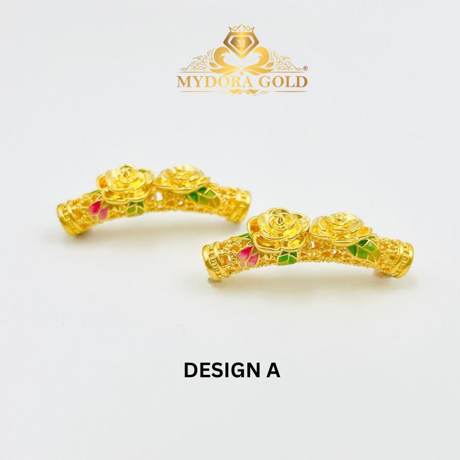 MYDORA Tube Bamboo Kerawang Enamel 3D (5G) l EMAS 916/22K