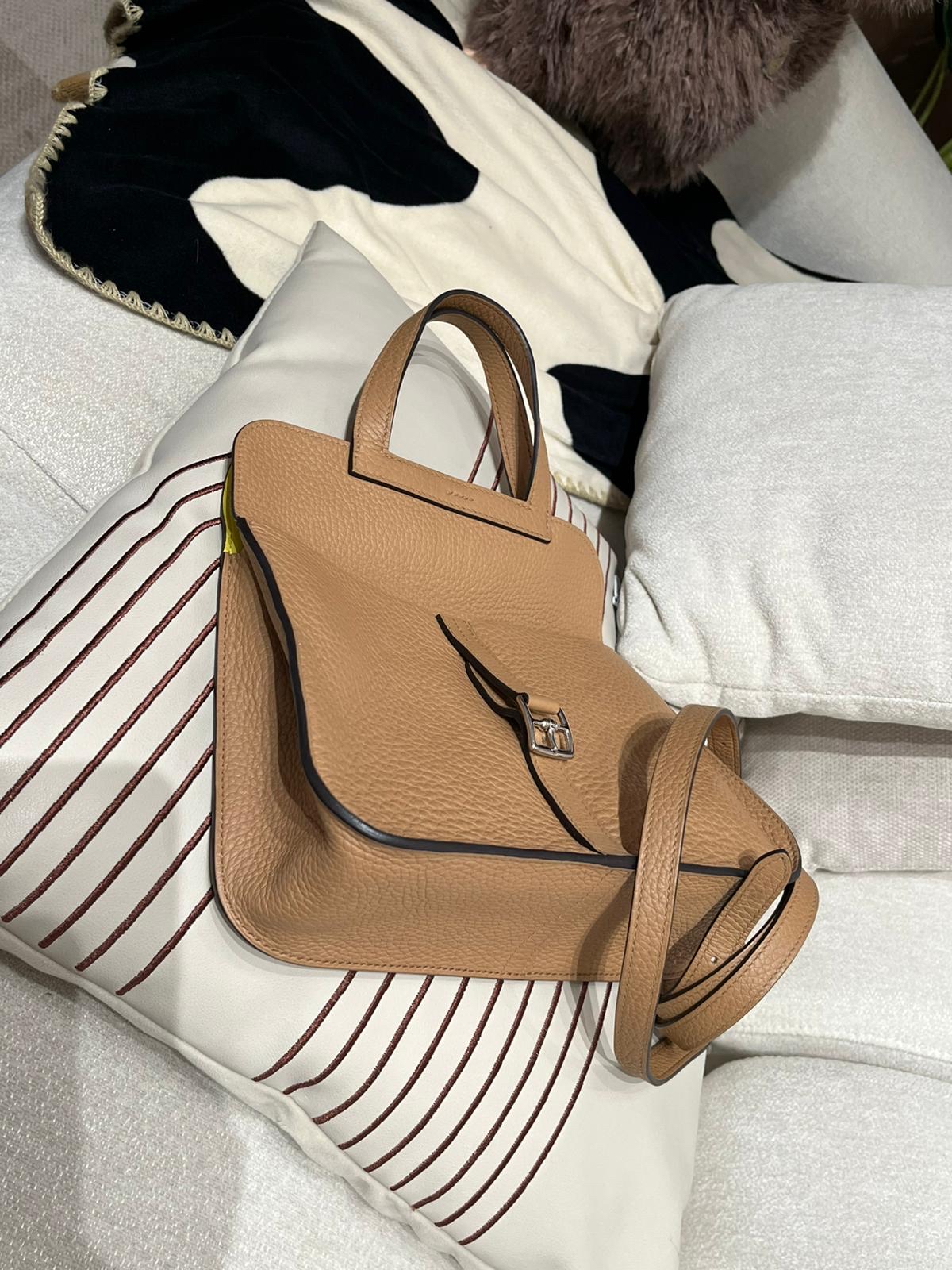 Hermes Halzan 25 Stamp U 餅乾色 100%Authentic, 95%New✅收據✅Dust bag