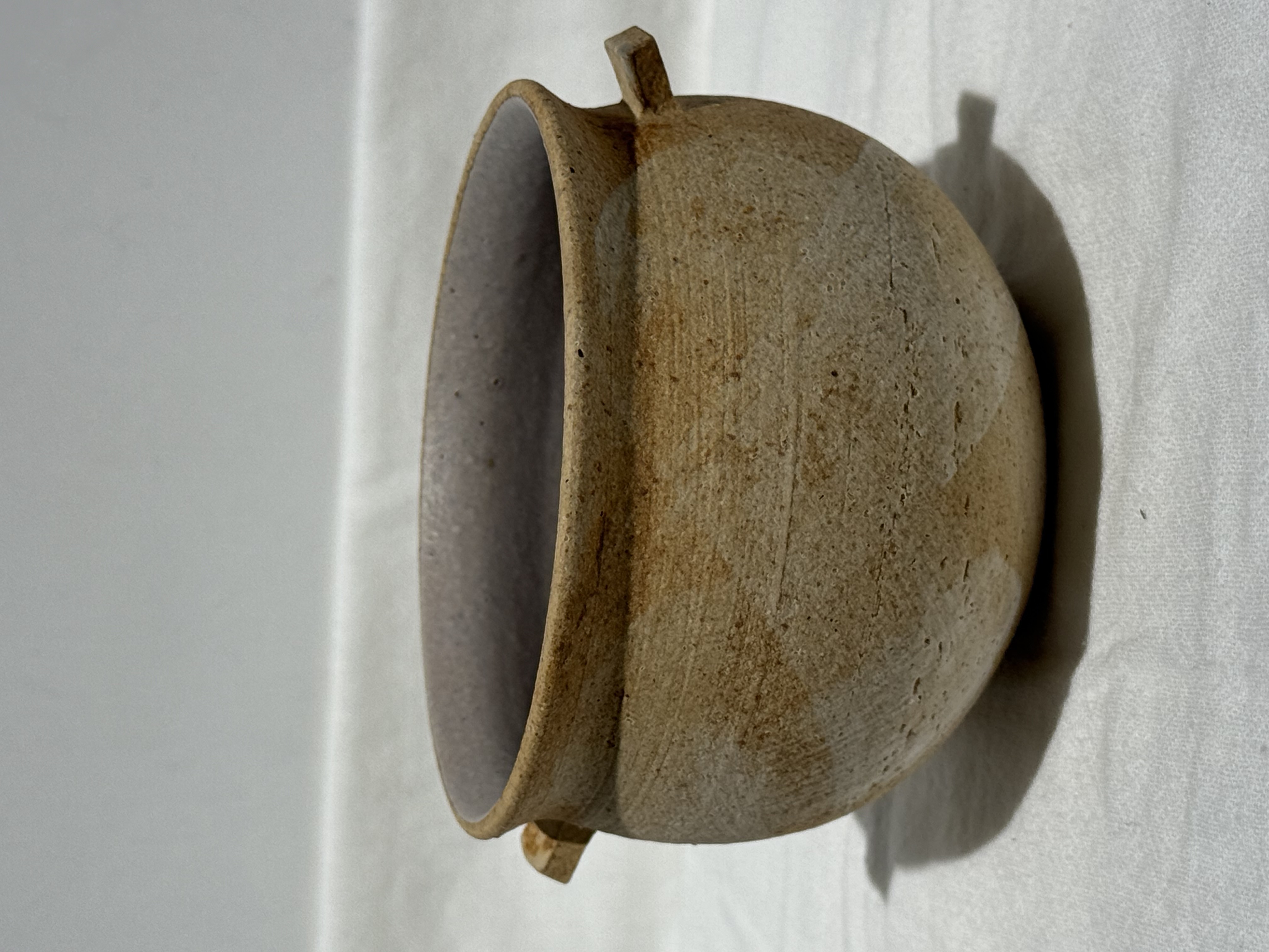 小島良子 雙耳湯杯 淺色系 紫色內