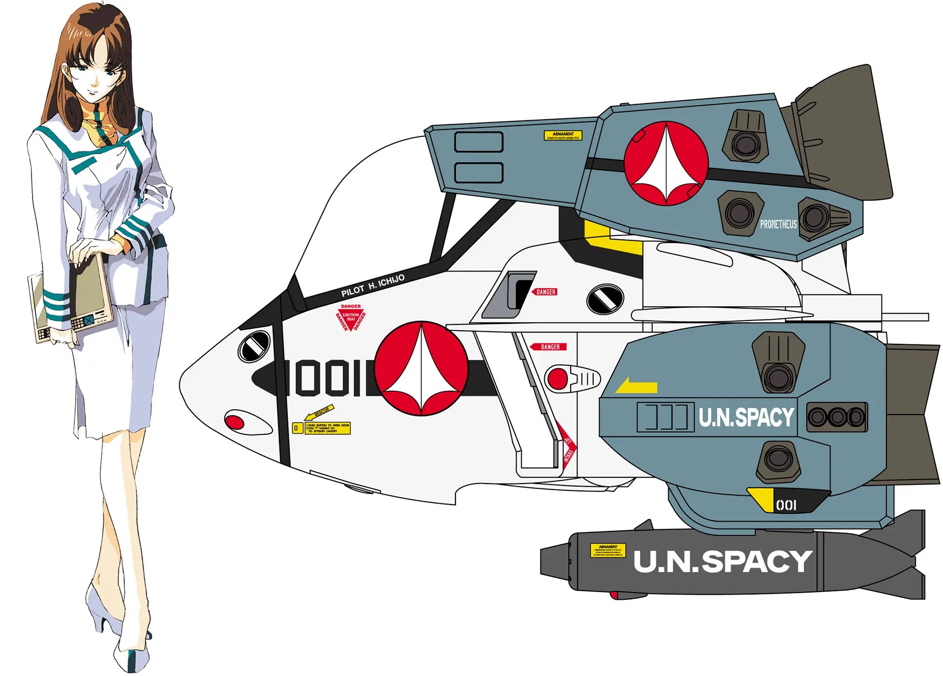 1/24 Misa Hayase w/VF-1S Super Valkyrie Egg Plane