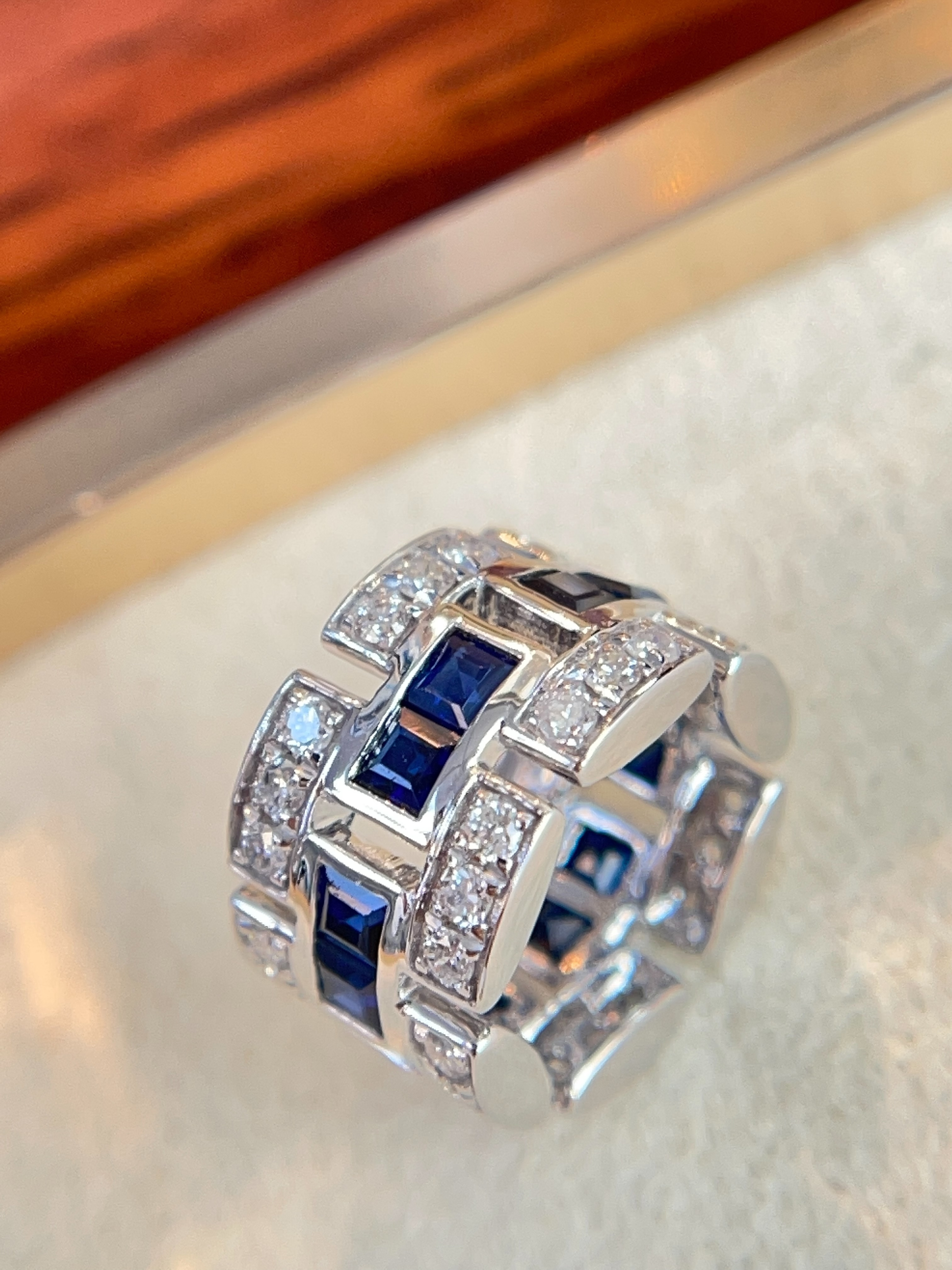 Sapphire Diamond Link Pendant N031352